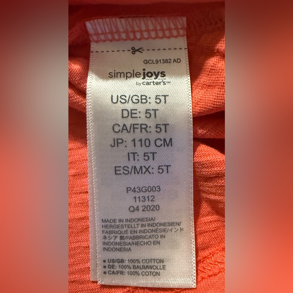 Carters Simple Joys Pair of 5T Polo Shirts - Picture 7 of 8